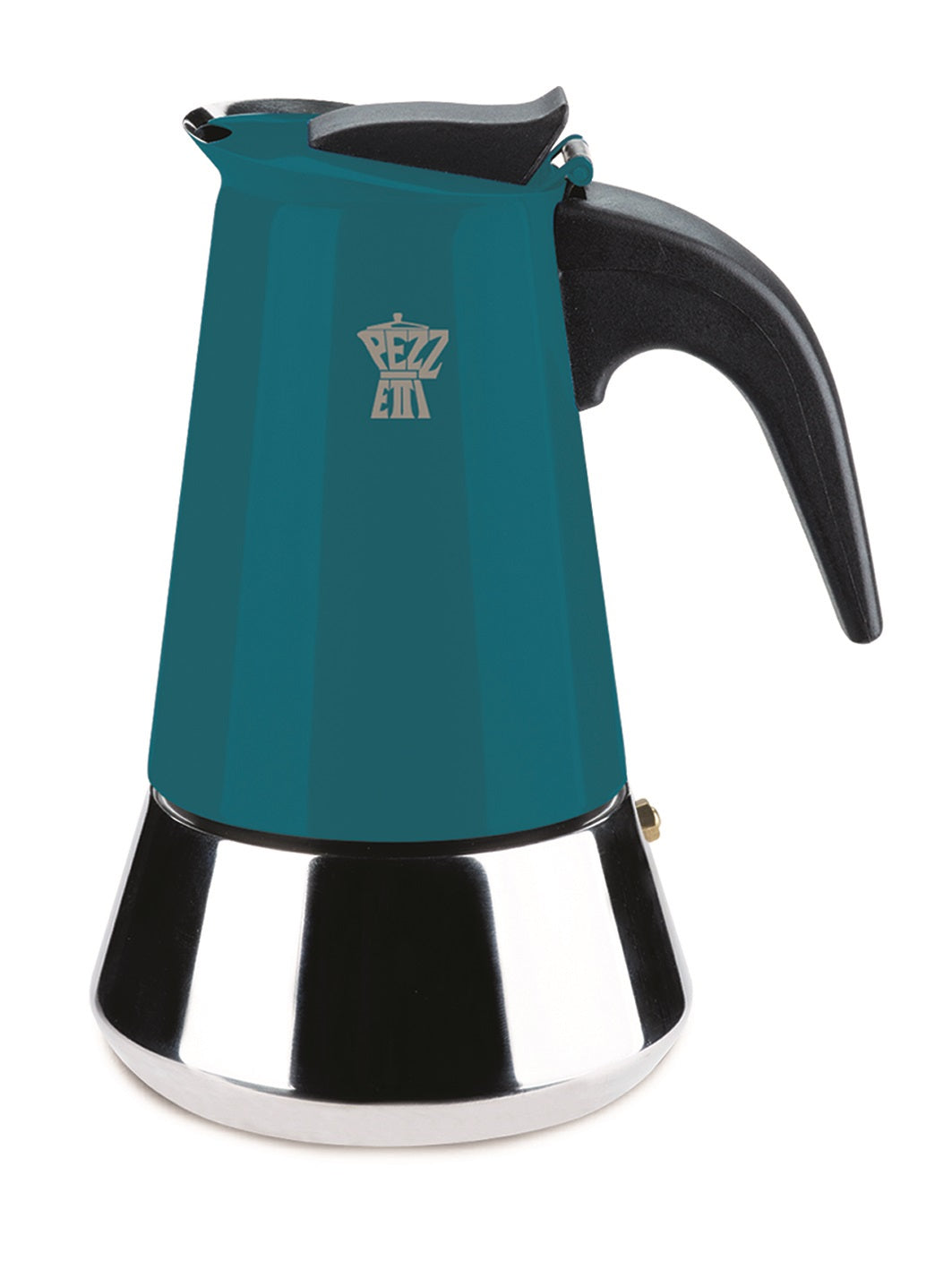 Pezzetti - Italiaanse espressomaker - koffiemaker - 6 kops - roestvrijstaal - inductie - gas - elektrisch - percolator - moka pot - blauw