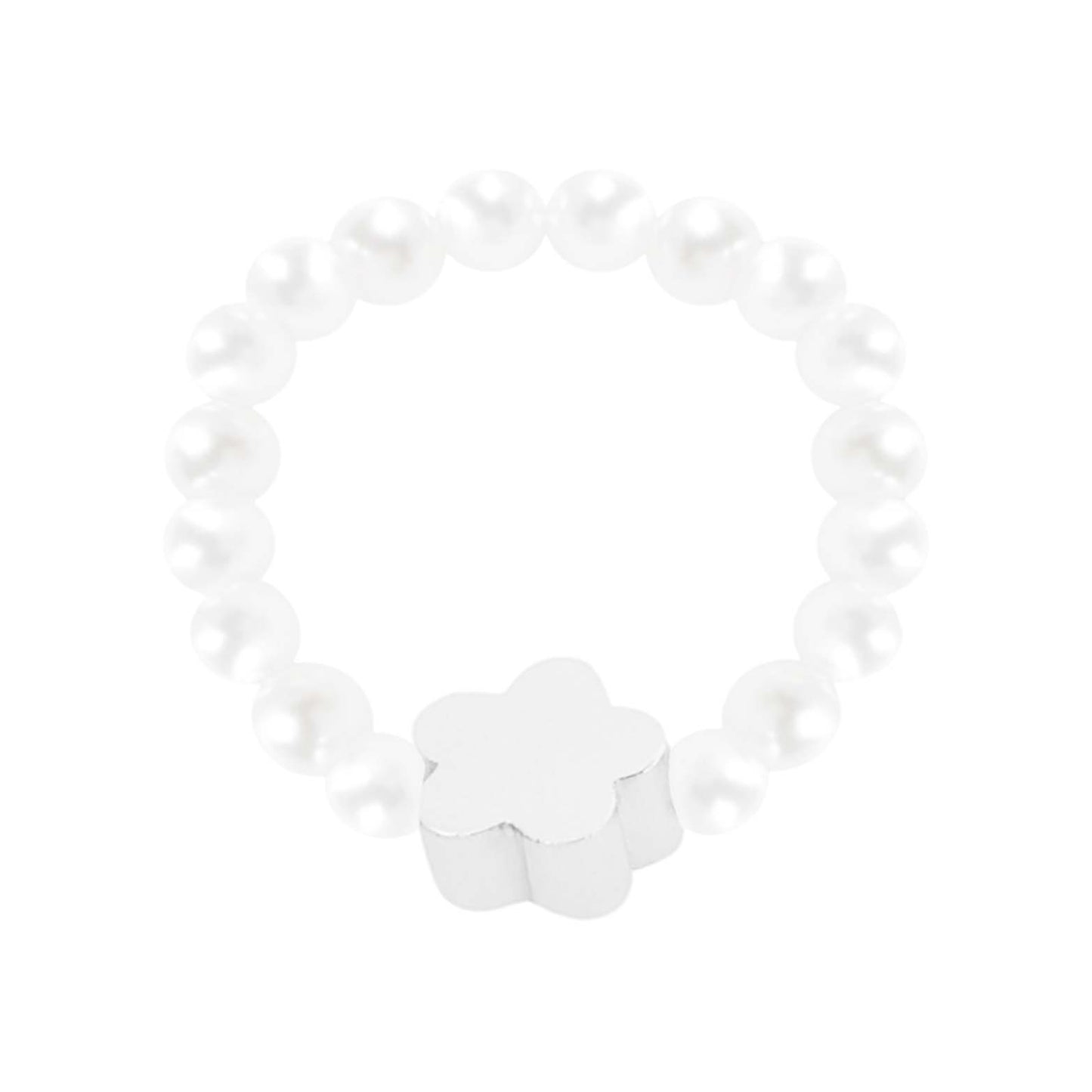 Ring - "New Wonderful Moments" - bloem - zilverkleurig 606921