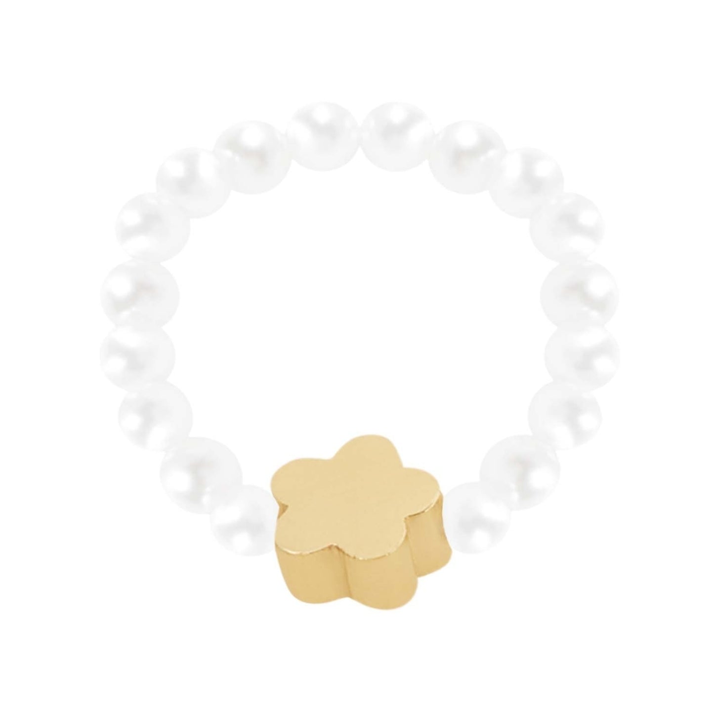 Ring - "New Wonderful Moments" - bloem - verguld 606939