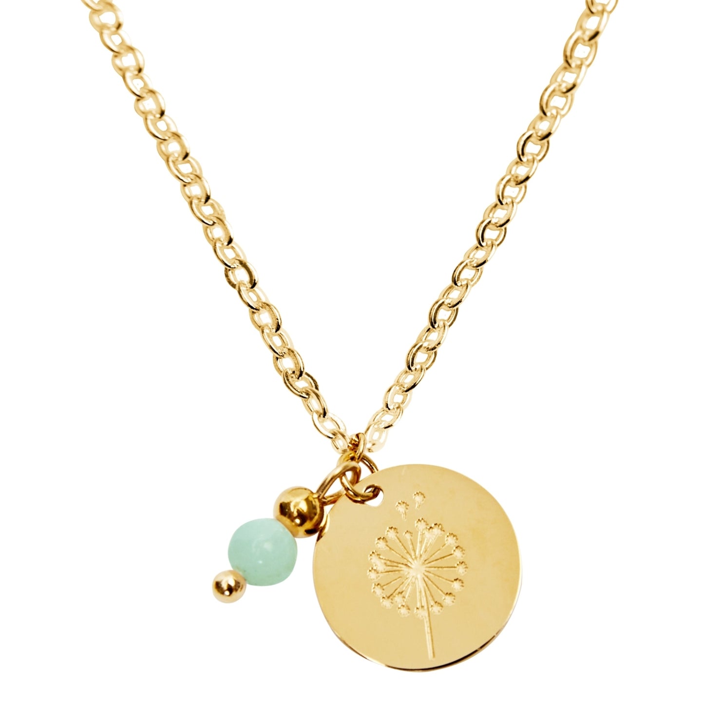 Crystals by HCA-Ketting-Make a wish-Verguld-Groene kwarts