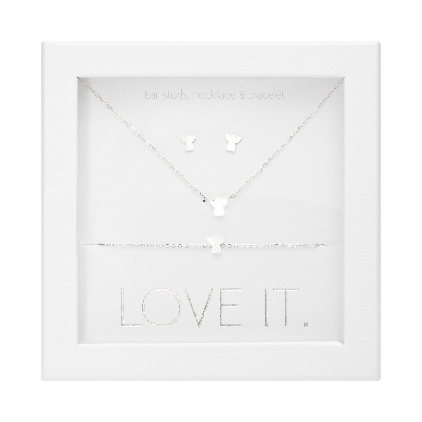 Crystals by HCA-Geschenkset-Love it.-Verzilverd-Engel