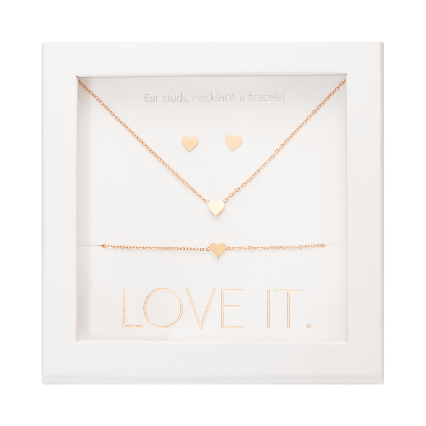 Crystals by HCA-Geschenkset-Love it.-Roségoud-Hart