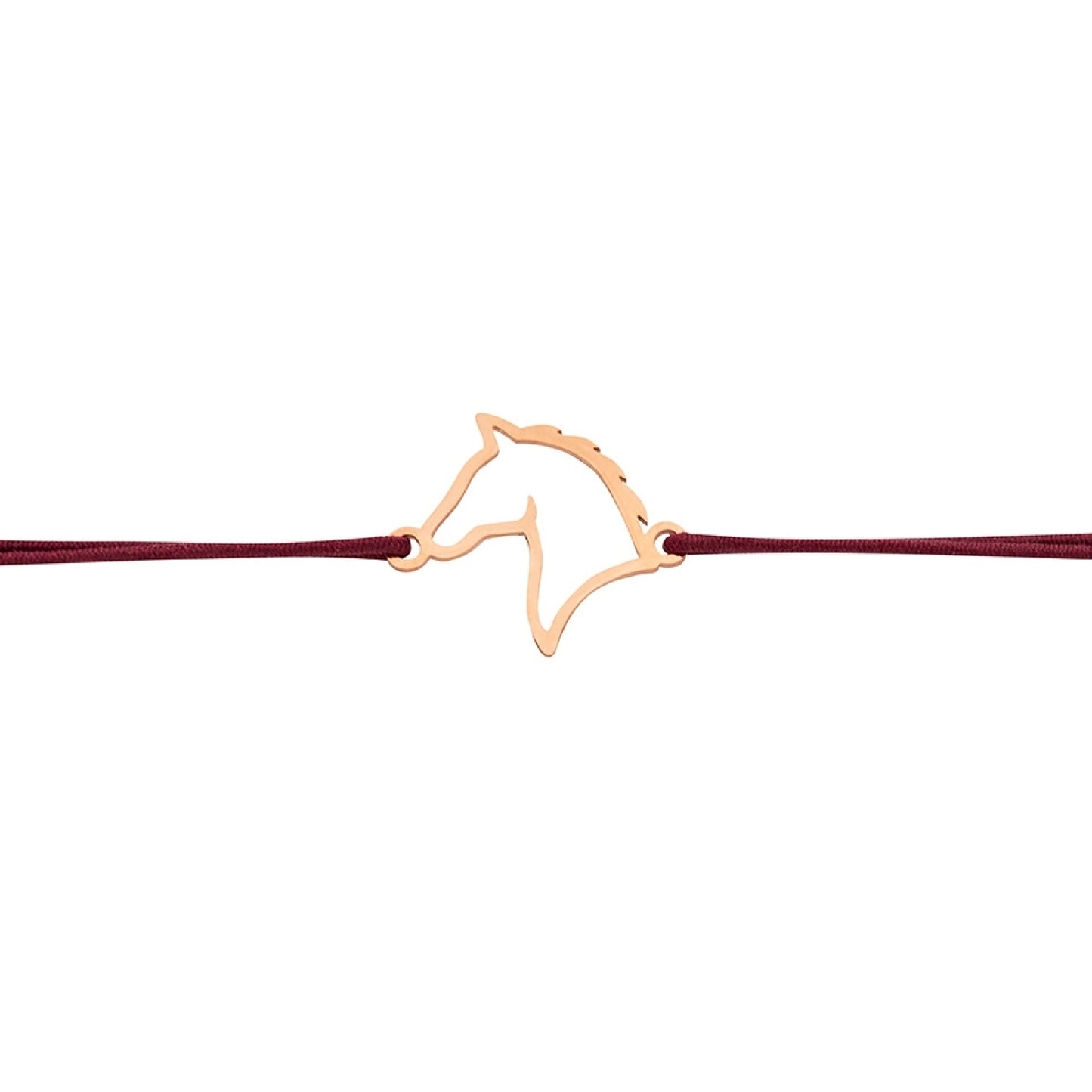 Kartka okolicznościowa z bransoletką - Mały Towarzysz - Koń - Pozłacana różowym złotem