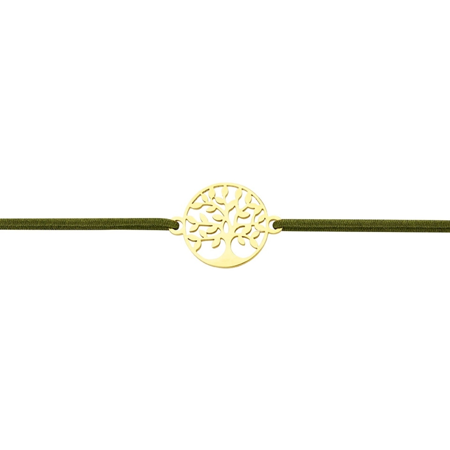 Wenskaart met armband-Little Companion-Levensboom-Roestvrij staal verguld