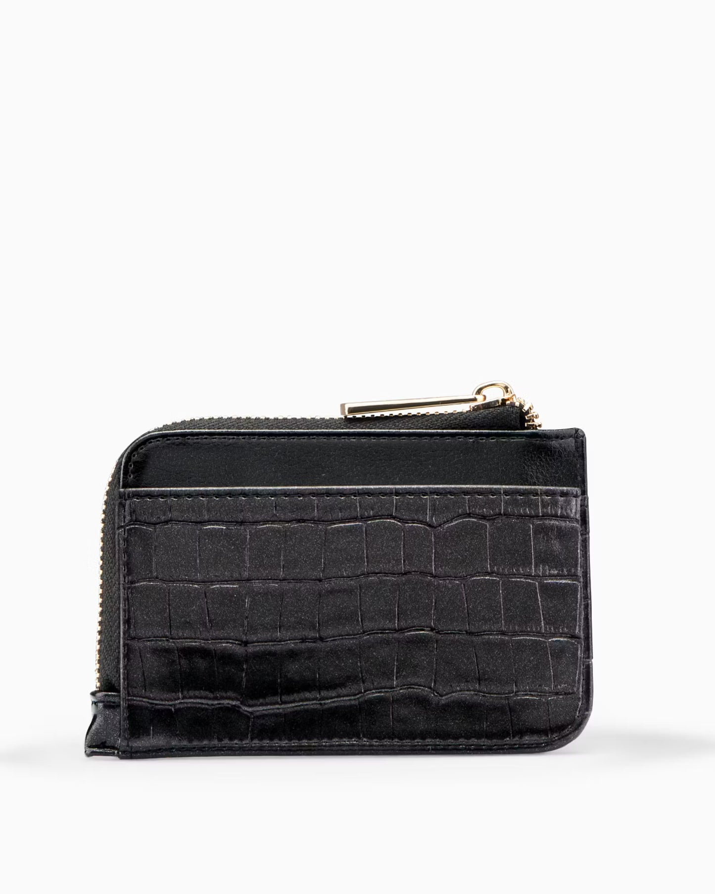 Puccini Small women's wallet in eco-leather croc black