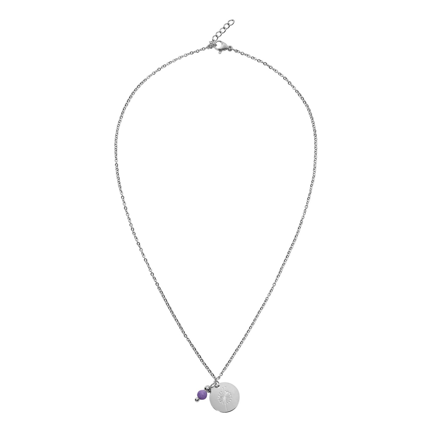 Crystals by HCA-Ketting-Make a wish-Verzilverd-Amethyst