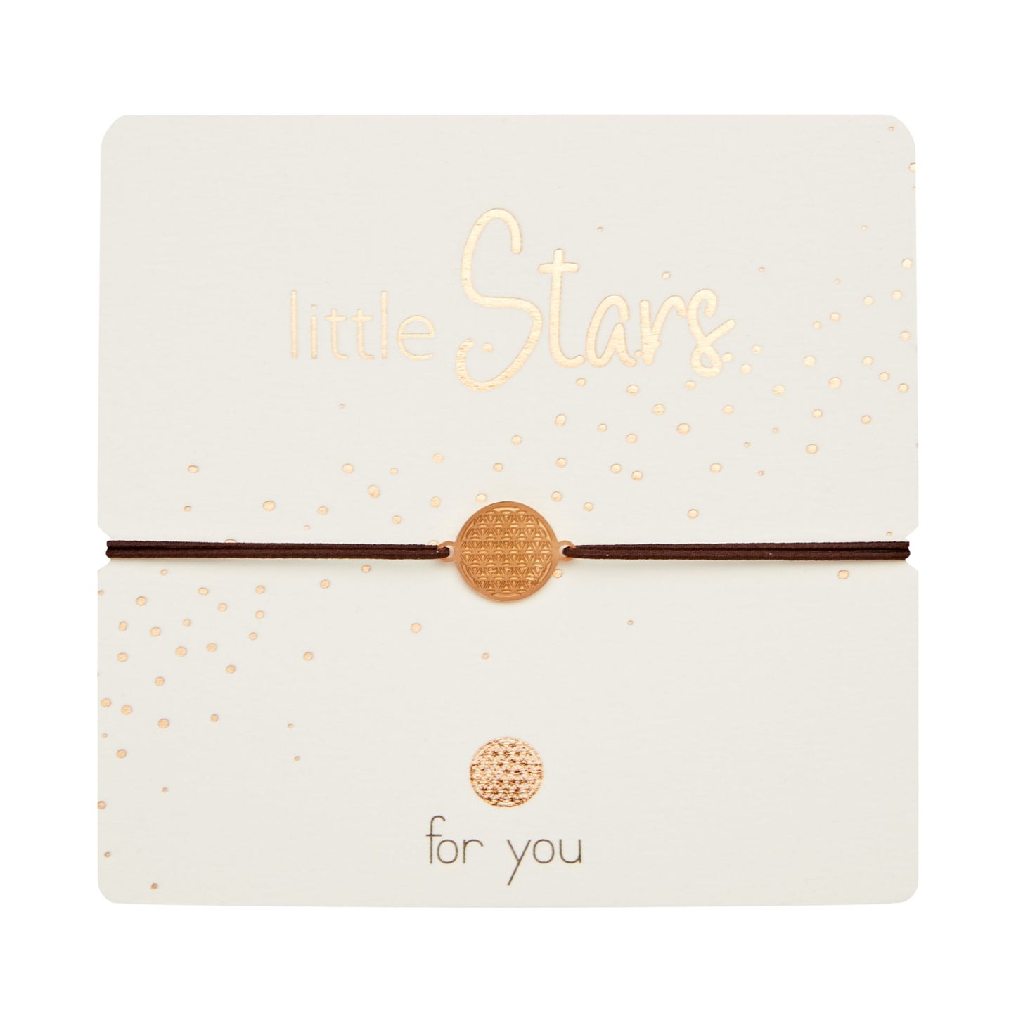 Bransoletka HCA Crystals Little Stars w kolorze różowego złota z kwiatem życia