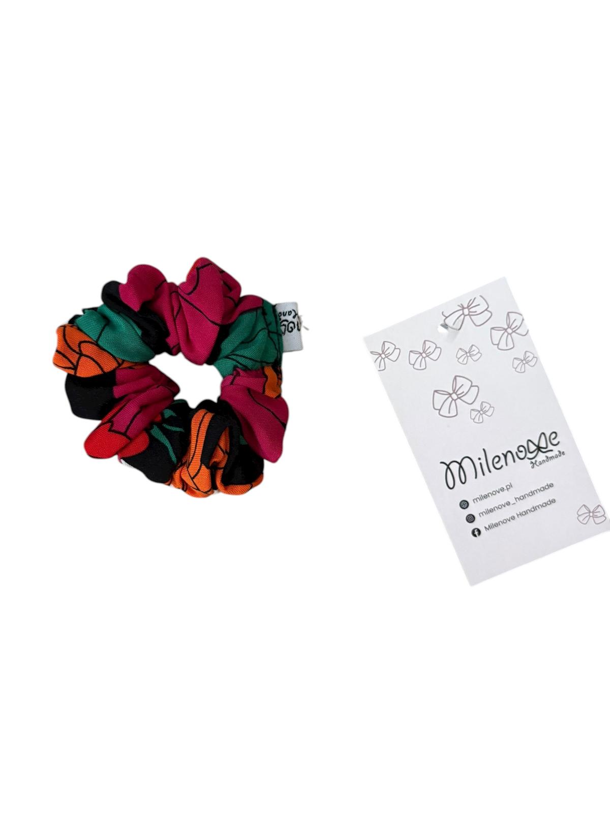 Scrunchie tie multicolor HANDGEMAAKT