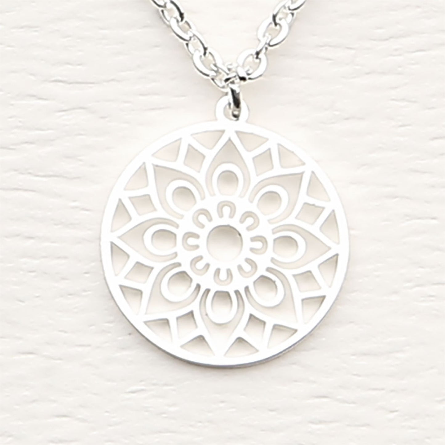 Crystals by HCA-Classic-Ketting-Verzilverd-Mandala of luck