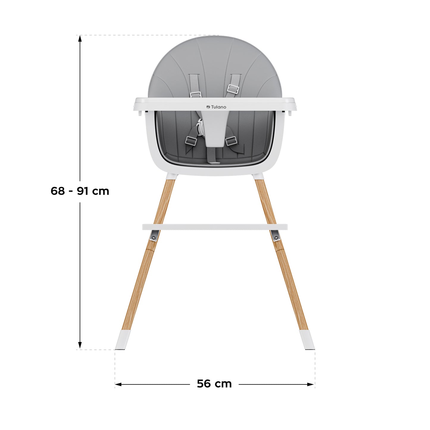 Tulano - Morsel - kinderstoel - grijs
