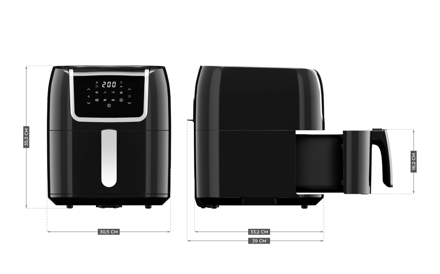 VERTENZ Taste 70 AIRFRYER SMART vetvrije friteuse Kom 7,7 l