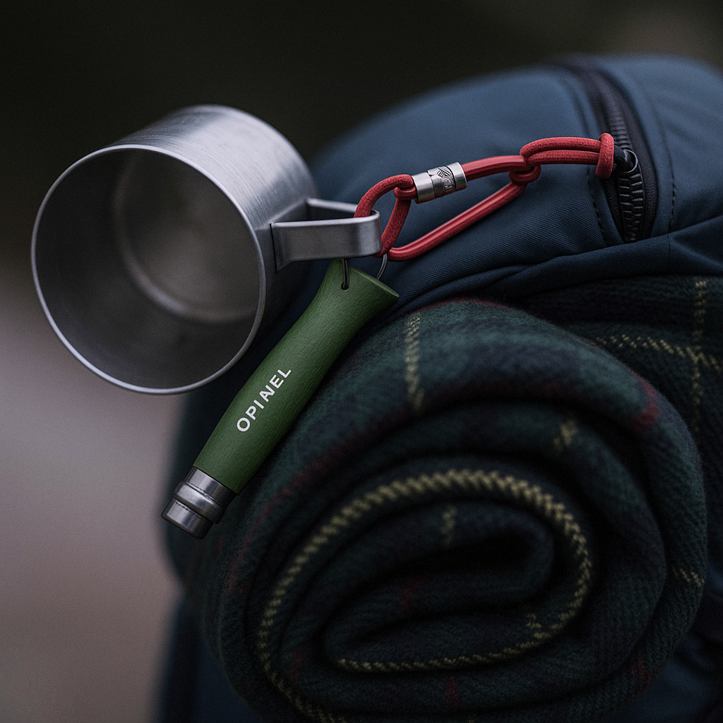 Zakmes N°08, Opinel, Tradition Colorama, RVS/Beukenhout, koord-Kaki