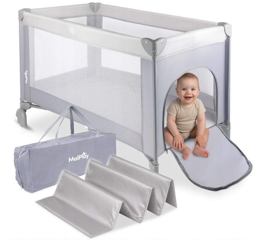 MalPlay-Luno-Reisbedje & Box 2-in-1 – Wieltjes – Inclusief Draagtas