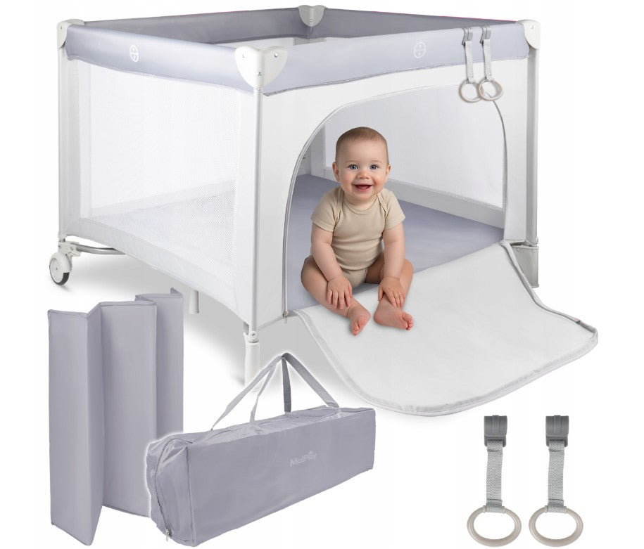 MalPlay-ZONI-Reisbedje & Box 2-in-1 – Wieltjes – Inclusief Draagtas