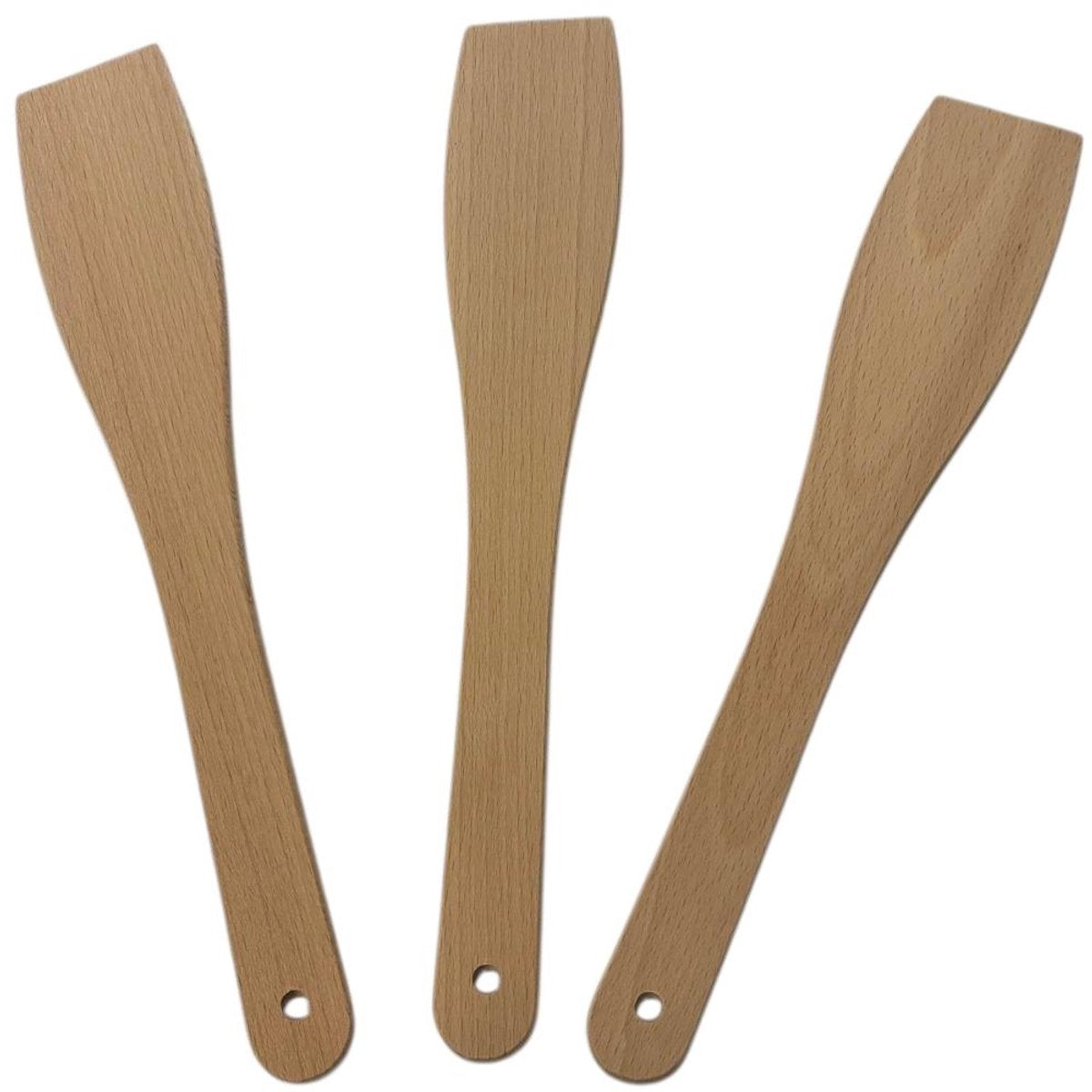Drewniana szpatułka - szpatułka do pieczenia - szpatułka do pieczenia - zestaw 3 szt. - 30 cm - drewno bukowe