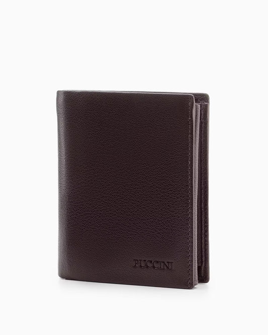 Portfel męski Puccini Brown ze skóry naturalnej