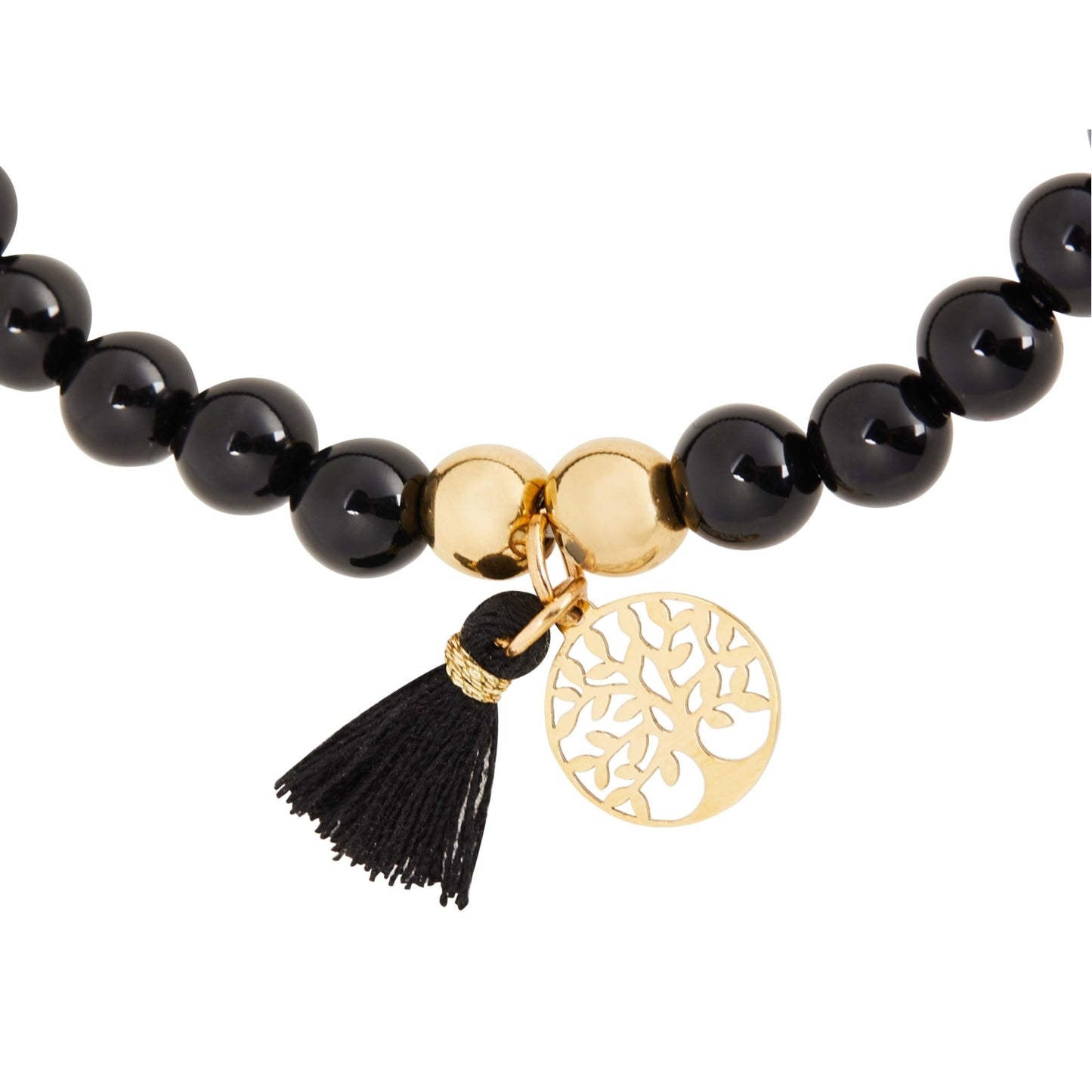 Crystals by HCA-Armband-Stones of nature-Zwart agaat-Levensboom