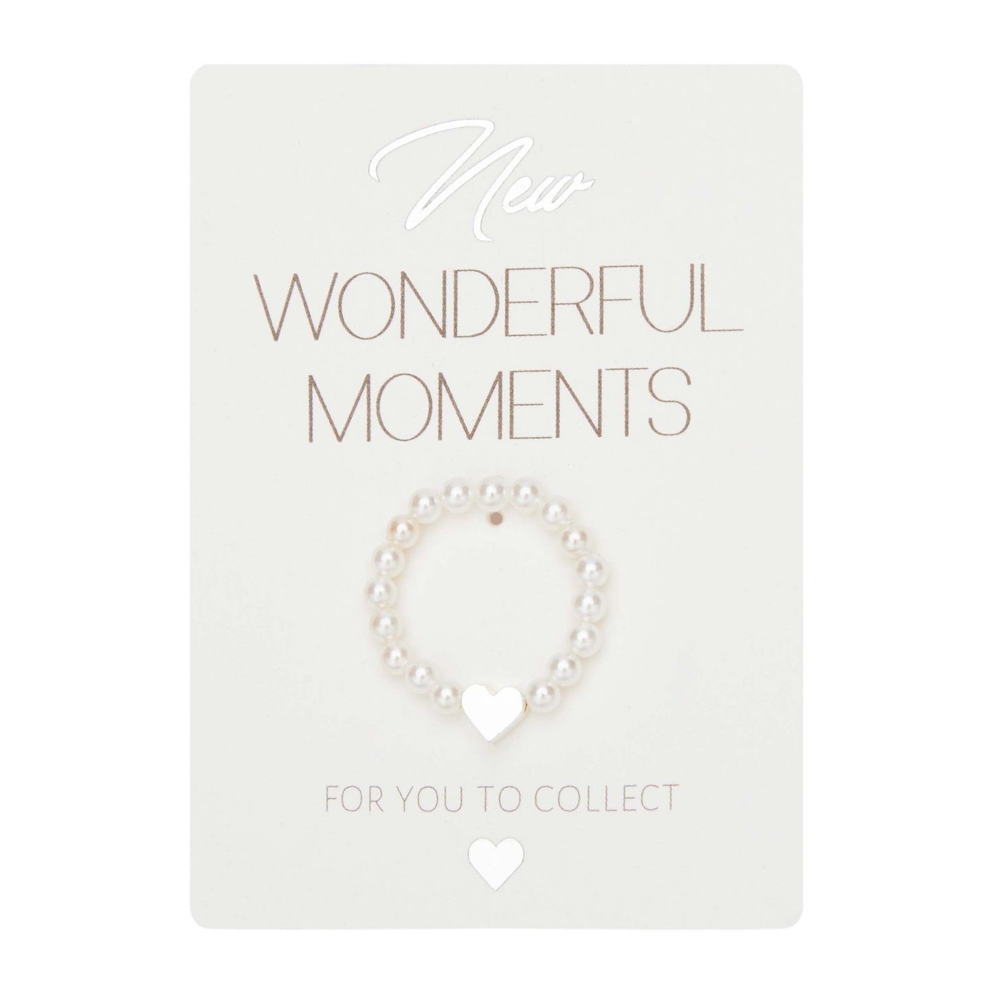Ring - "New Wonderful Moments" - hart - zilver pl. 606924