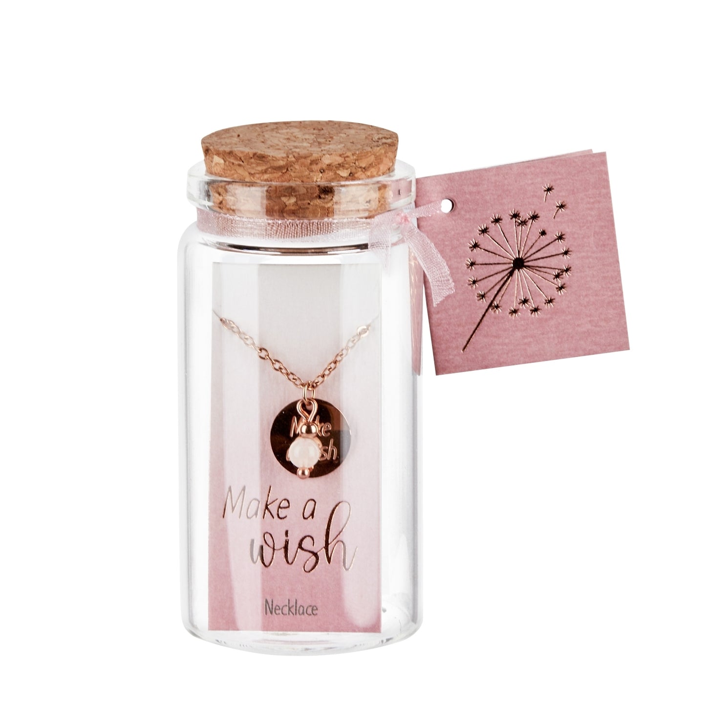 Crystals by HCA-Ketting-Make a wish-Roségoud-Rozenkwarts