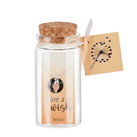 Crystals by HCA-Ketting-Make a wish-Verzilverd-Zonnesteen