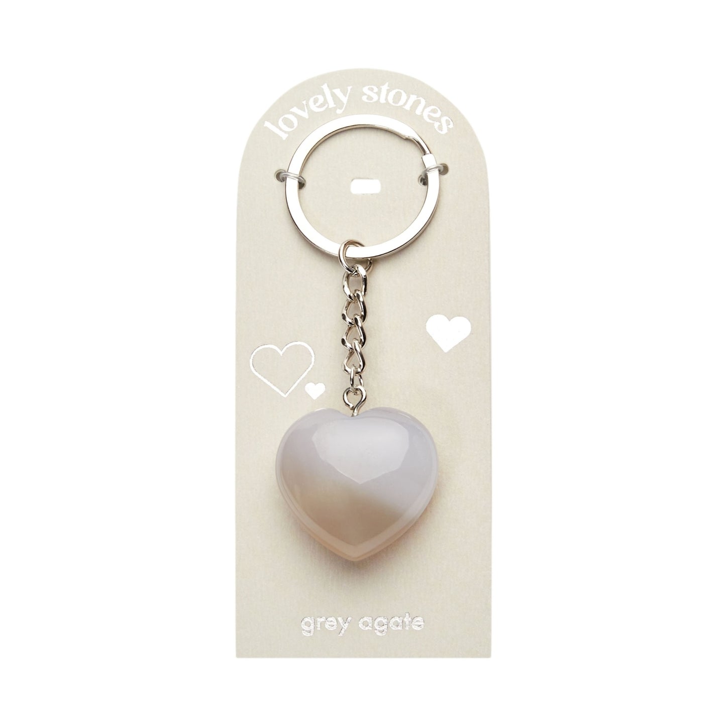 Sleutelhanger - Lovely Stones - grijze agaat