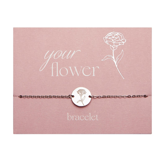 Crystals by HCA-Armband-Your flower-Carnatie-Januari