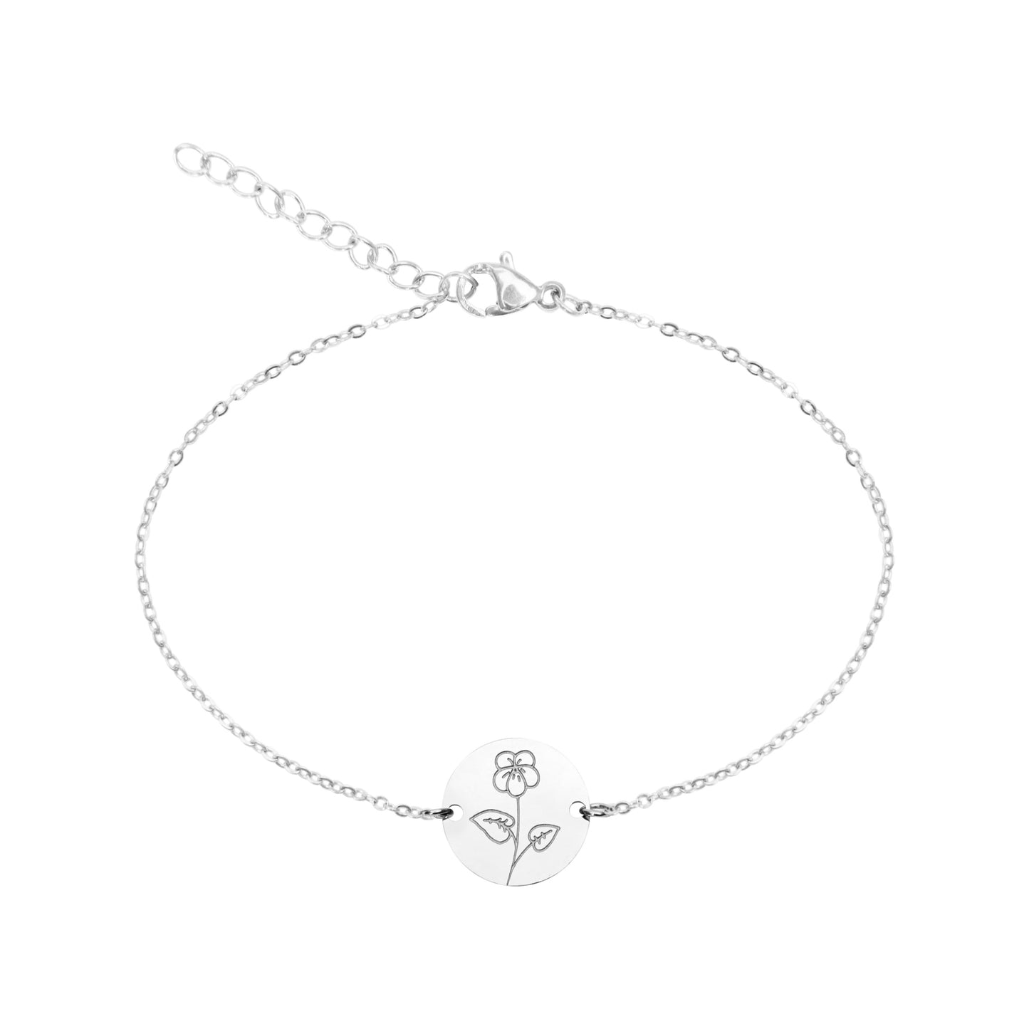 Crystals by HCA-Armband-Your flower-Violet-Februari