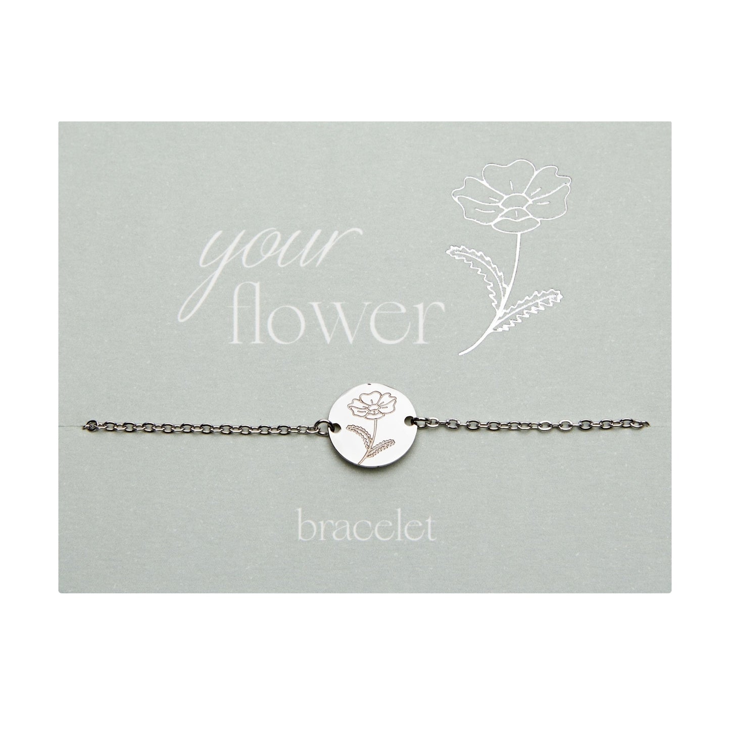 Kryształy HCA-Bransoletka-Twój kwiat-Cosmea-Październik