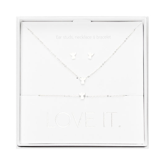 Crystals by HCA-Geschenkset-Love it.-Verzilverd-Engel