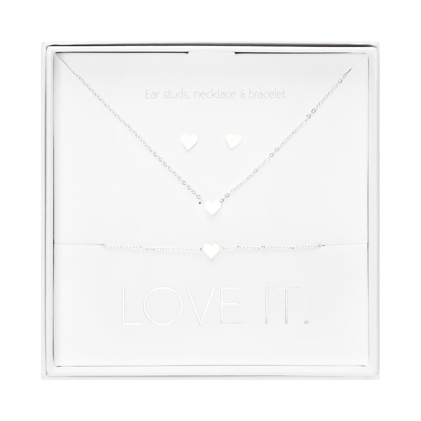 Crystals by HCA-Geschenkset-Love it.-Verzilverd-Hart