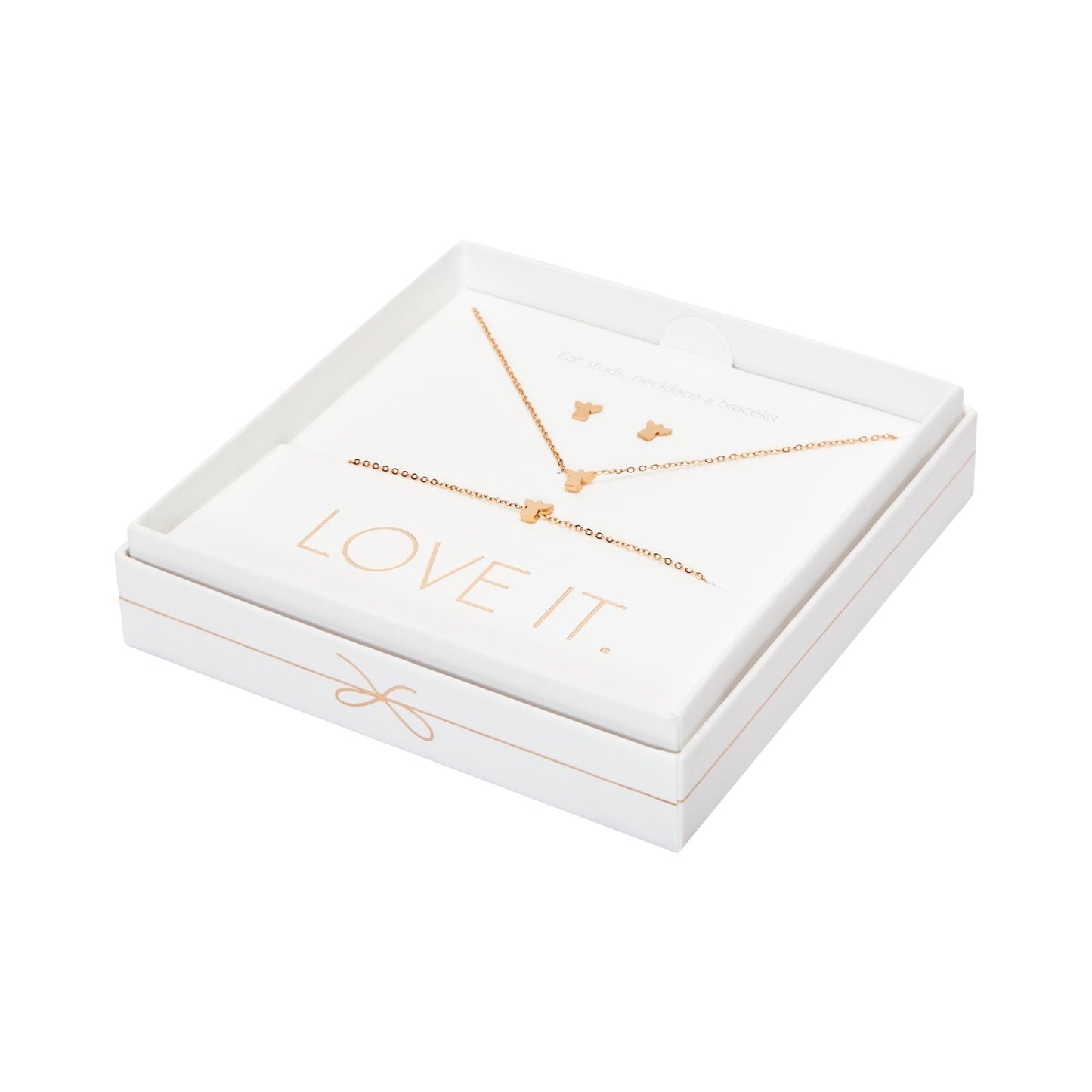 Crystals by HCA-Geschenkset-Love it.-Roségoud-Engel