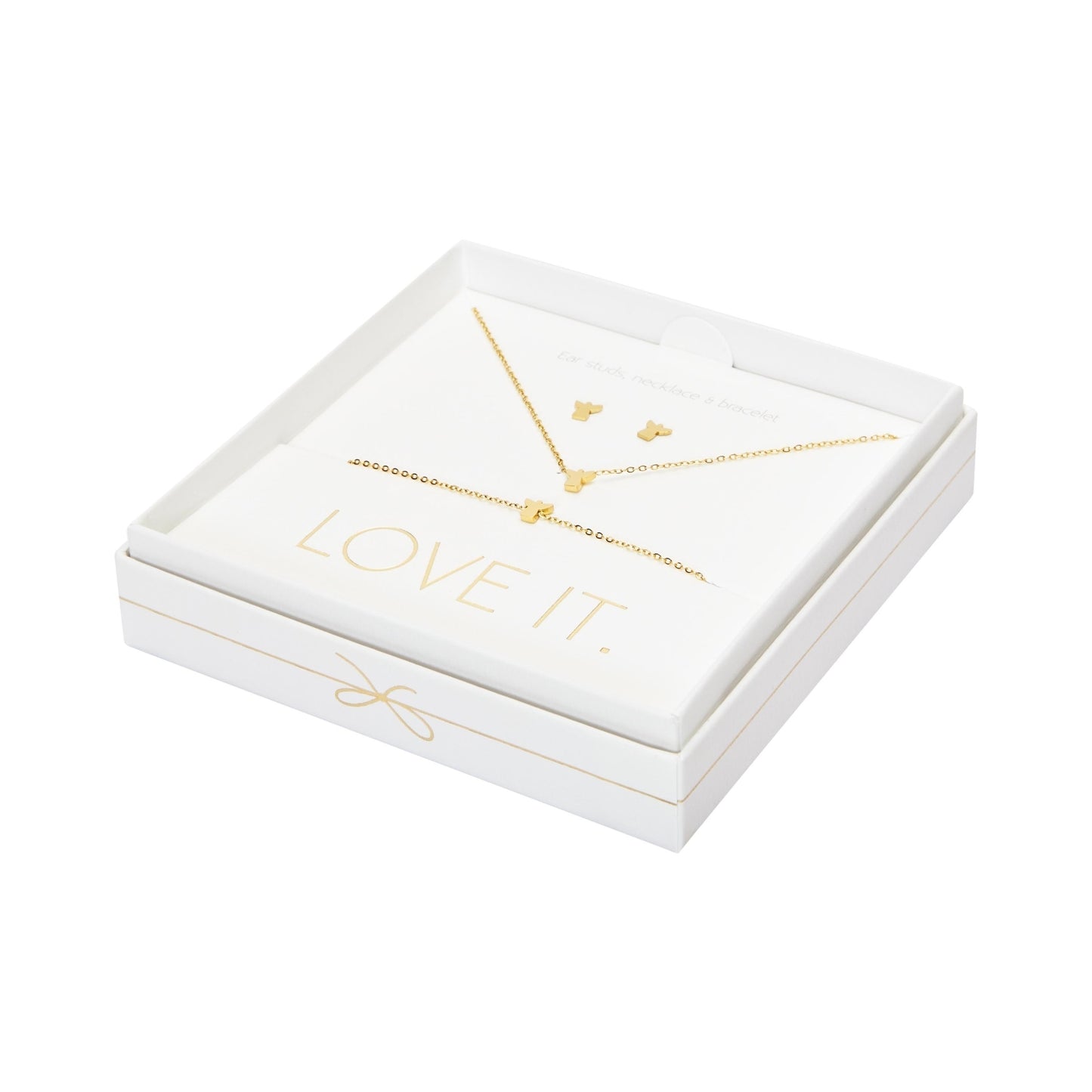 Crystals by HCA-Geschenkset-Love it.-Verguld-Engel