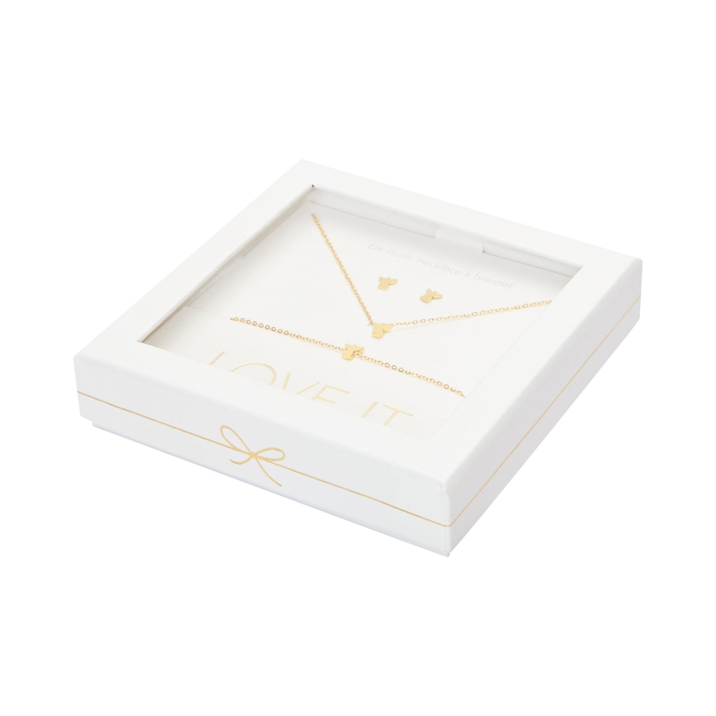 Crystals by HCA-Geschenkset-Love it.-Verguld-Engel