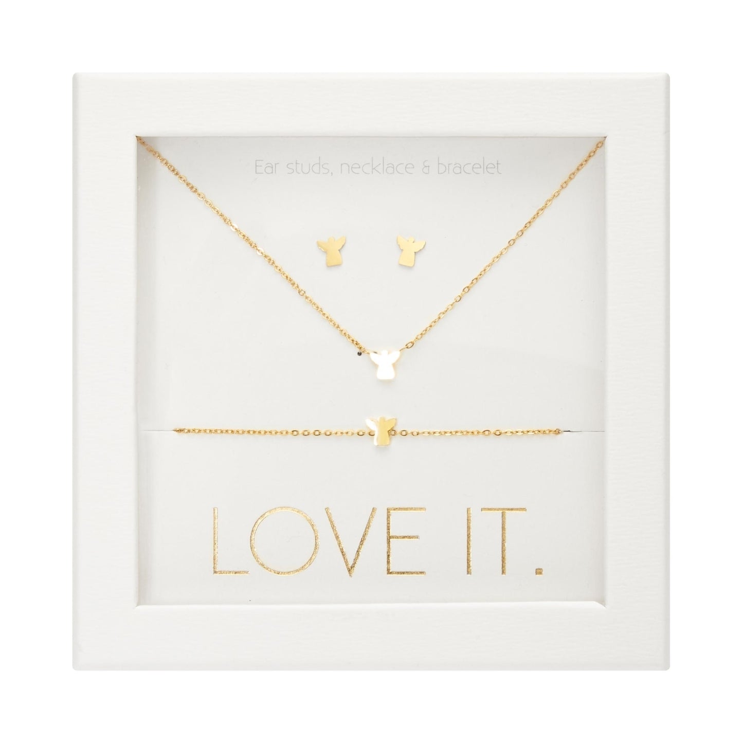 Crystals by HCA-Geschenkset-Love it.-Verguld-Engel