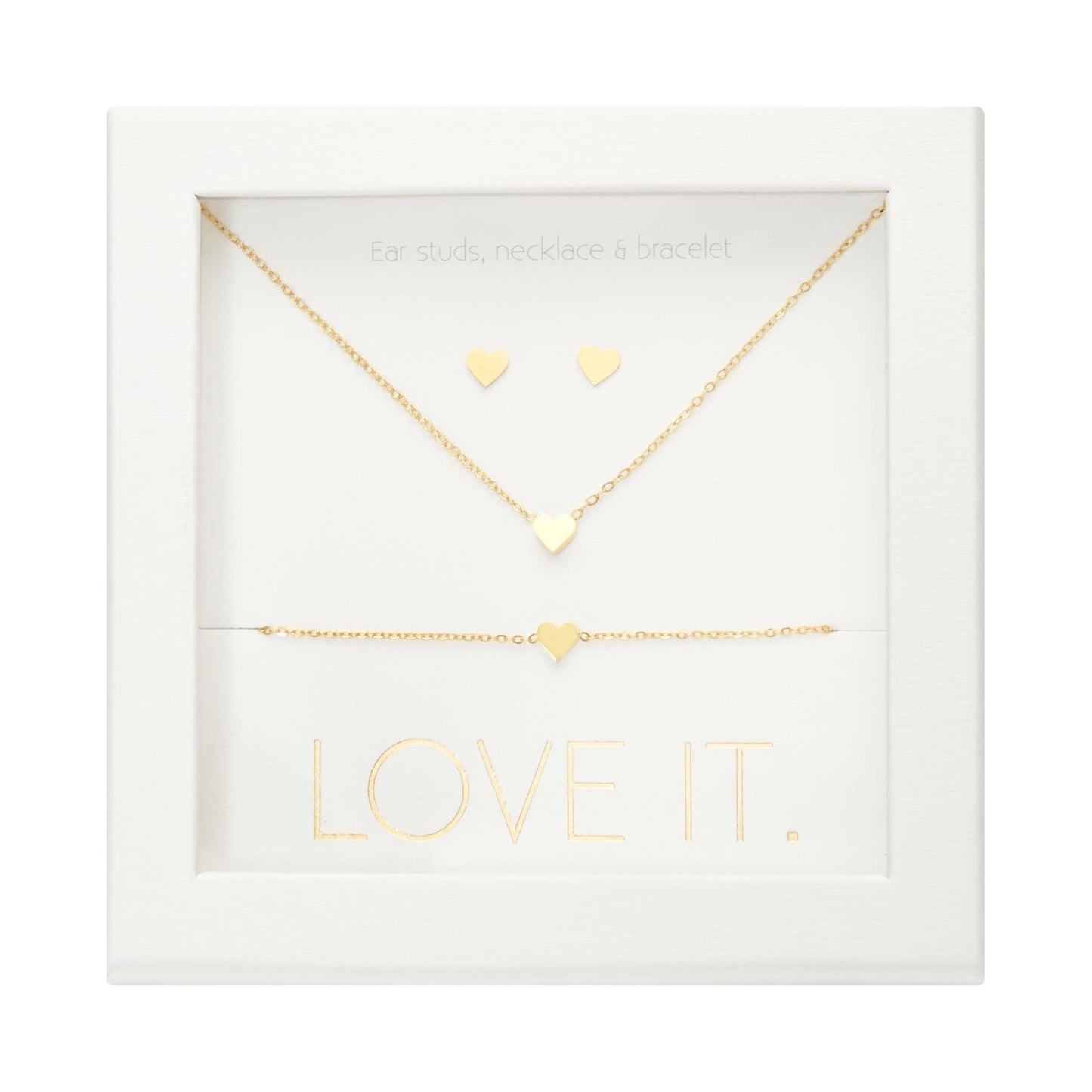 Crystals by HCA-Geschenkset-Love it.-Verguld-Hart