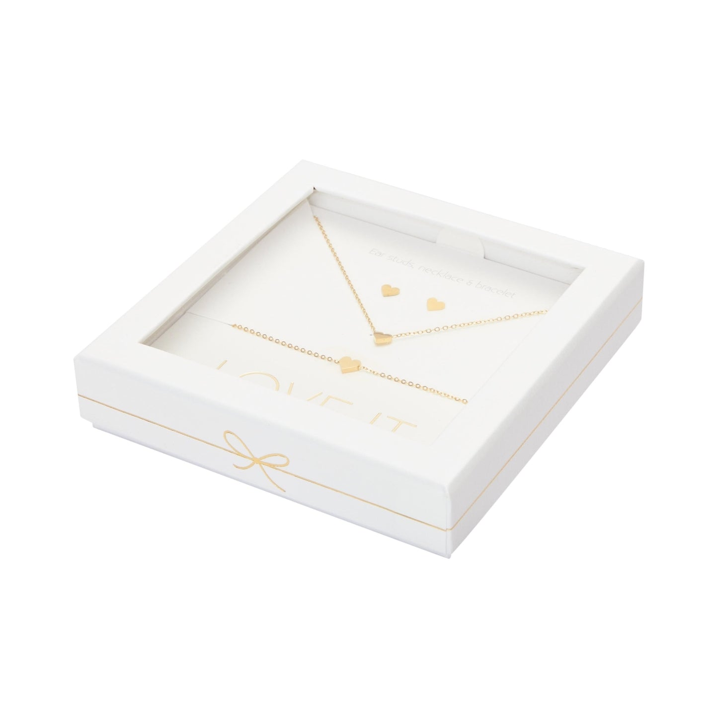 Crystals by HCA-Geschenkset-Love it.-Verguld-Hart