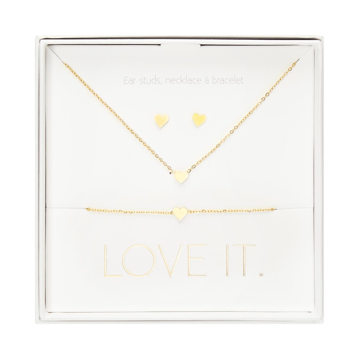 Crystals by HCA-Geschenkset-Love it.-Verguld-Hart