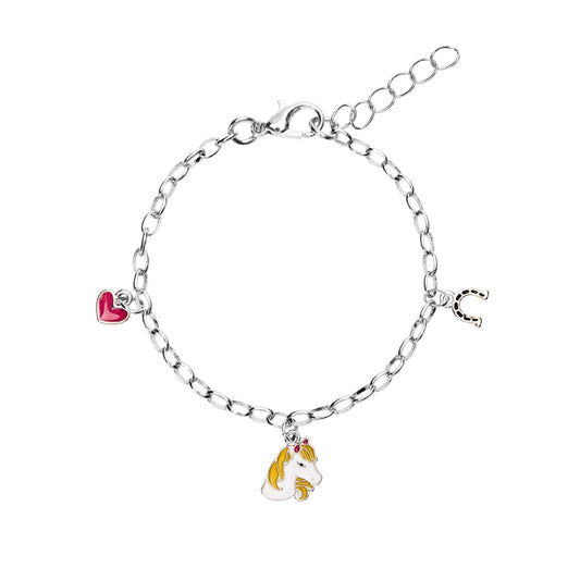 Kryształy HCA-Bransoletka-3 wisiorki-Happy Kids-Koń