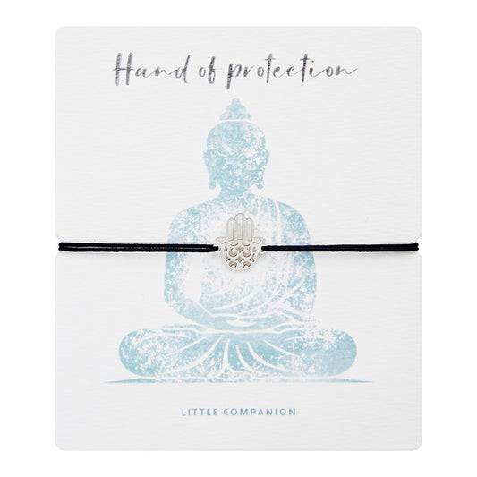 Wenskaart met armband-Little Companion-Hand-Roestvrij staal