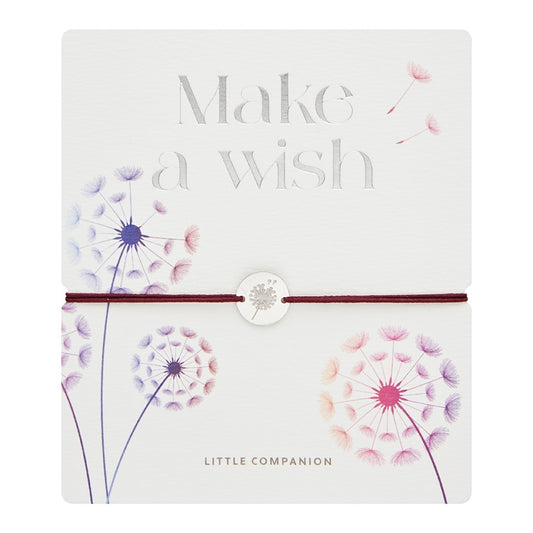 Kartka okolicznościowa z bransoletką - Mały Towarzysz - Mniszek lekarski - stal nierdzewna