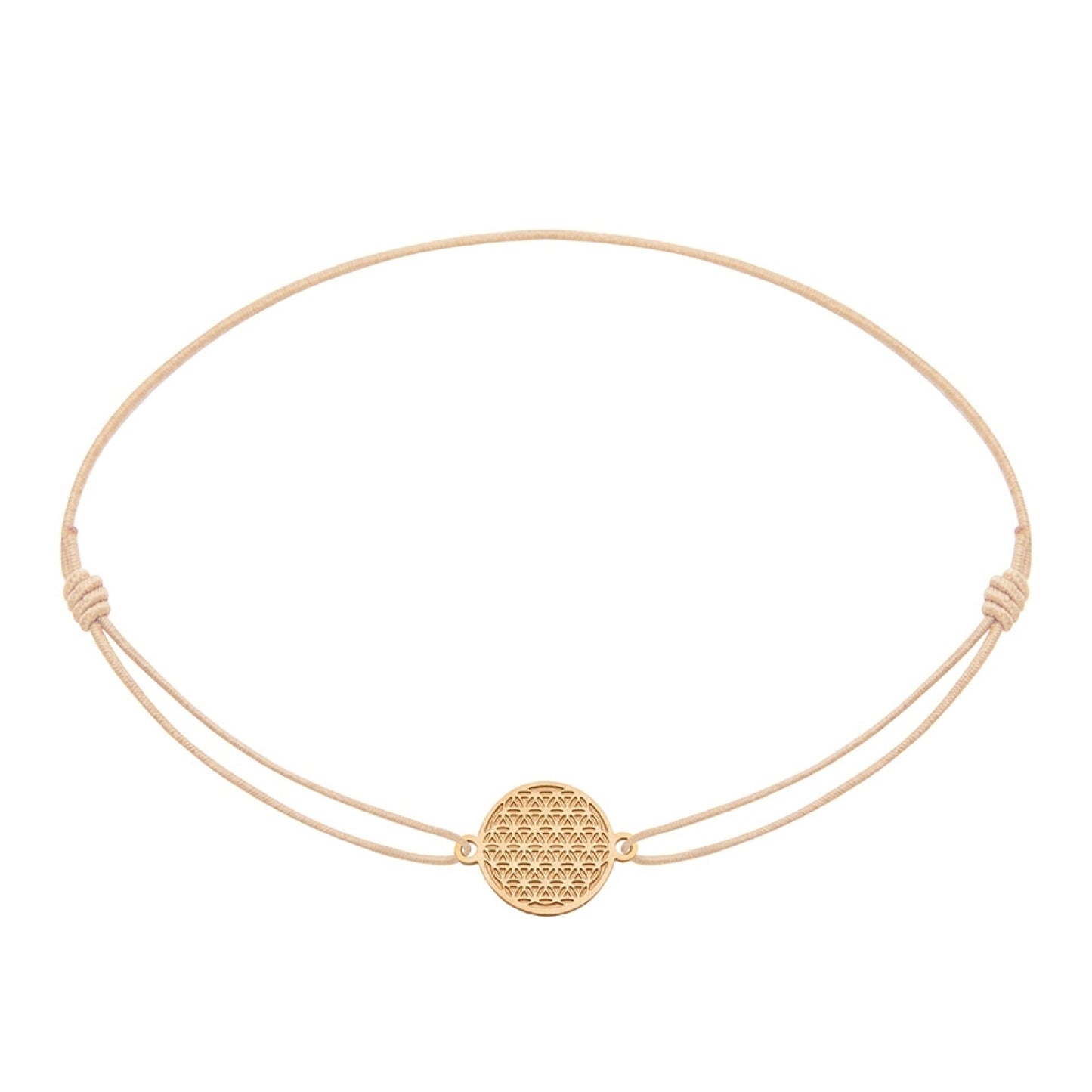 Wenskaart met armband-Little Companion-Levensbloem-Roestvrij staal roséverguld