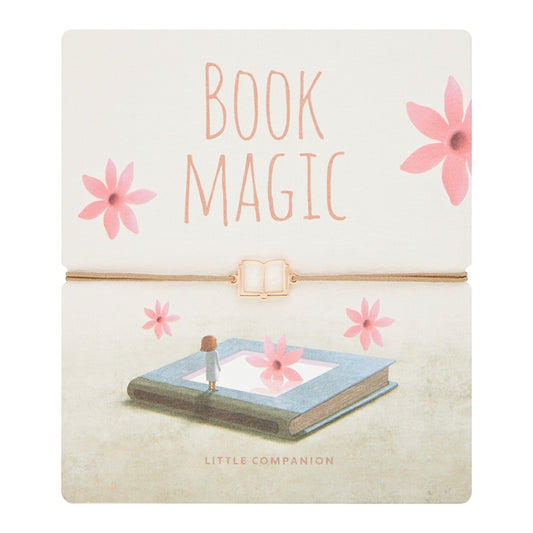 Wenskaart met armband-Little Companion-Boek-Roestvrij staal roséverguld