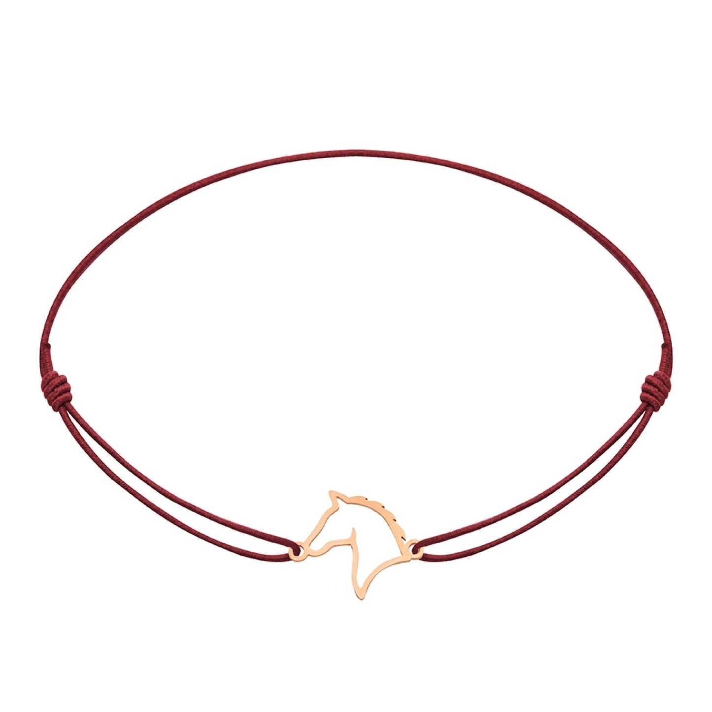 Kartka okolicznościowa z bransoletką - Mały Towarzysz - Koń - Pozłacana różowym złotem