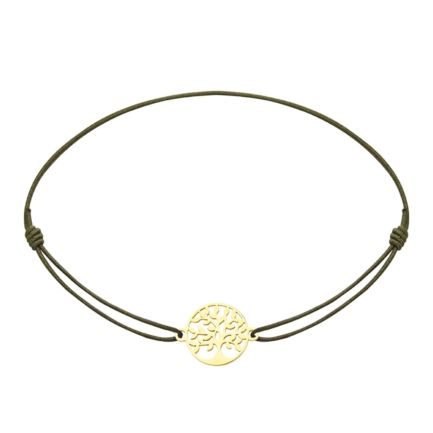 Wenskaart met armband-Little Companion-Levensboom-Roestvrij staal verguld