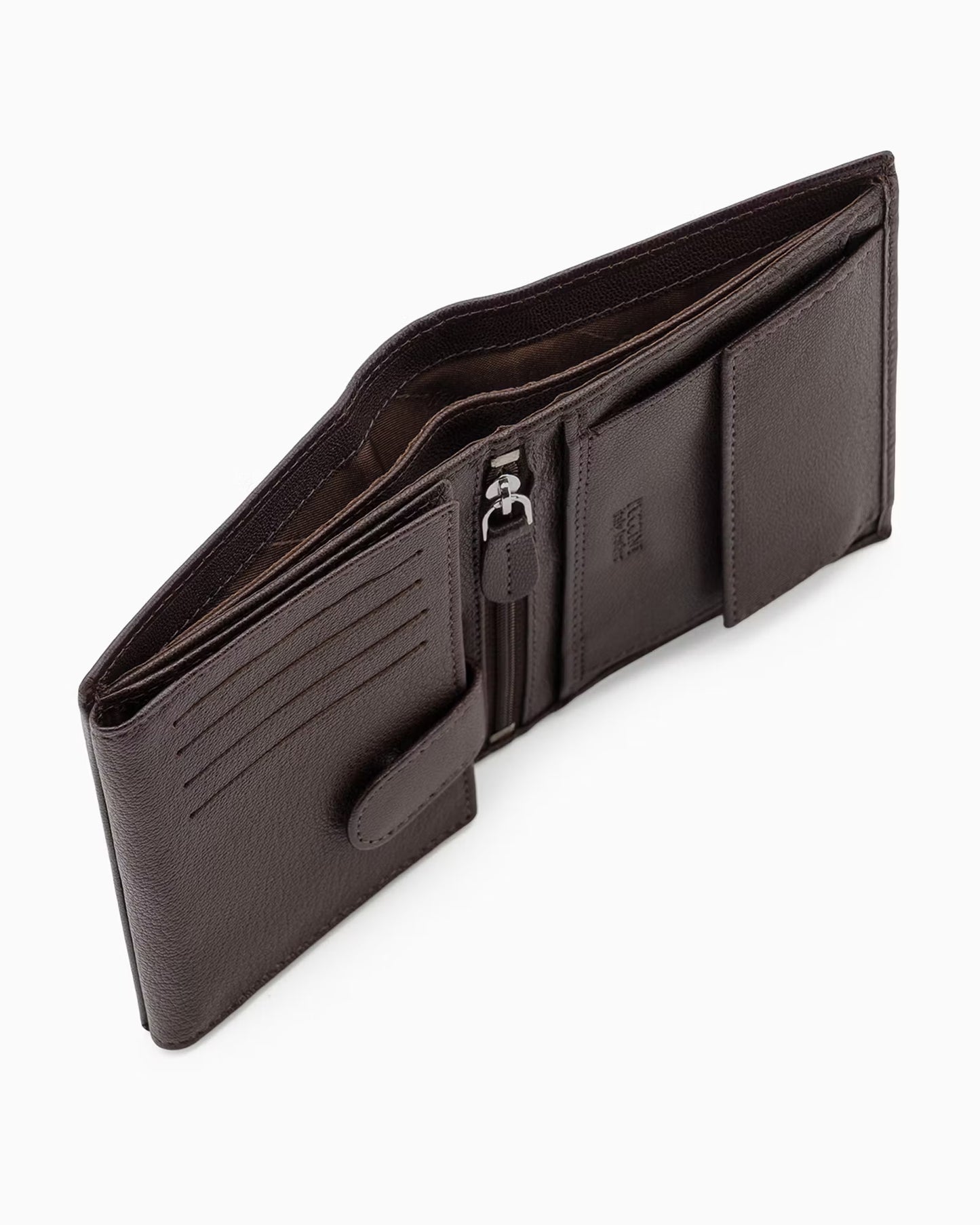 Puccini-Bruine herenportemonnee van natuurlijk leer