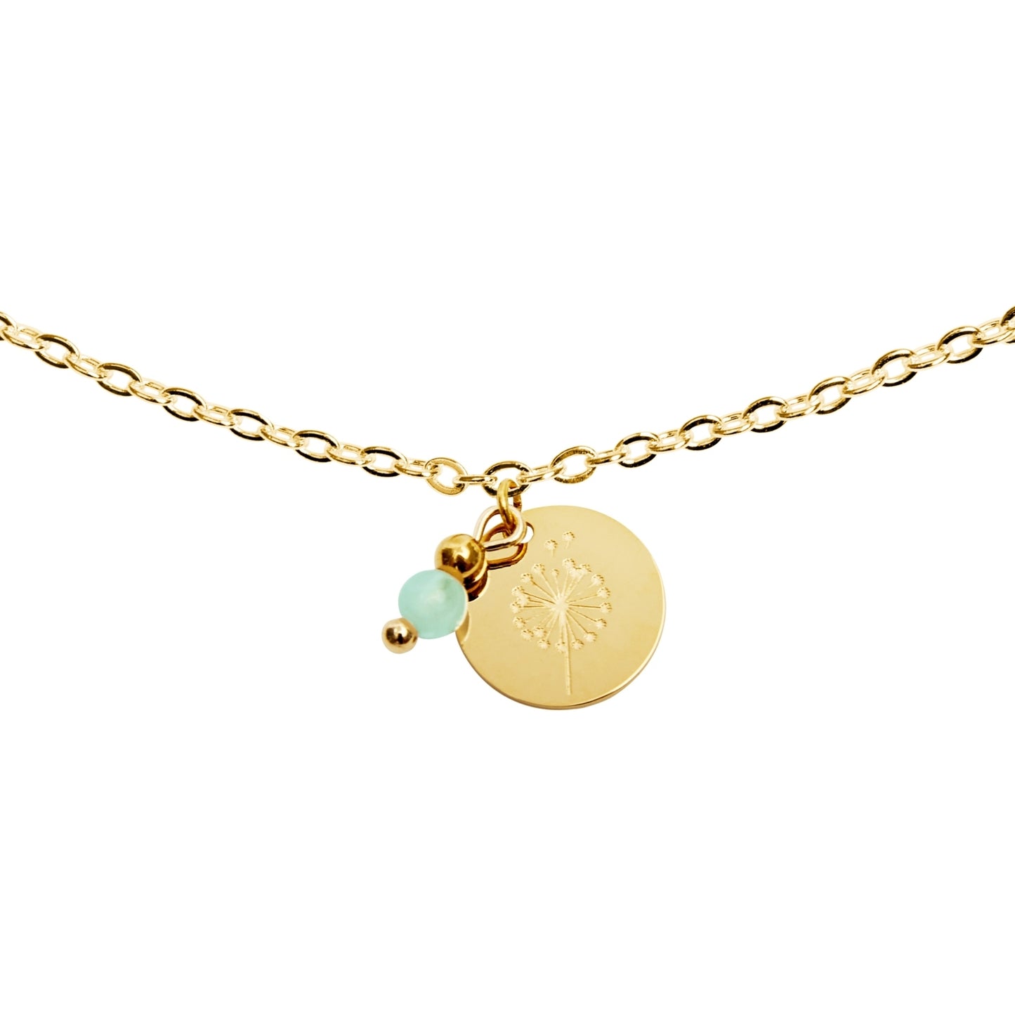 Crystals by HCA-Armband-Make a wish-Verguld-Groene kwarts