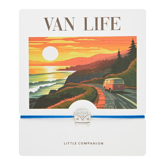 Kartka z życzeniami z bransoletką - Mały Towarzysz - Van Life - stal nierdzewna