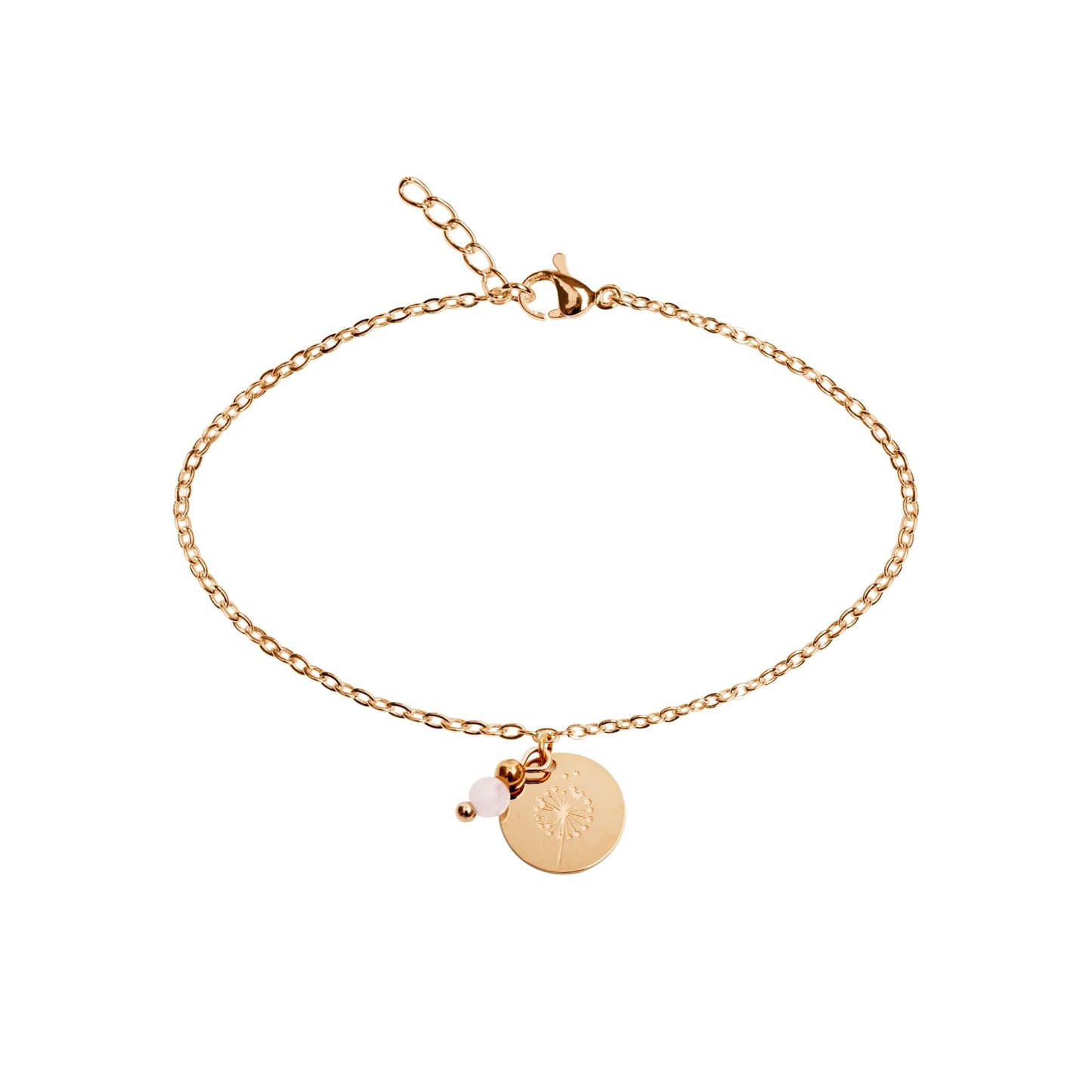 Crystals by HCA-Armband-Make a wish-Roségoud-Rozenkwarts