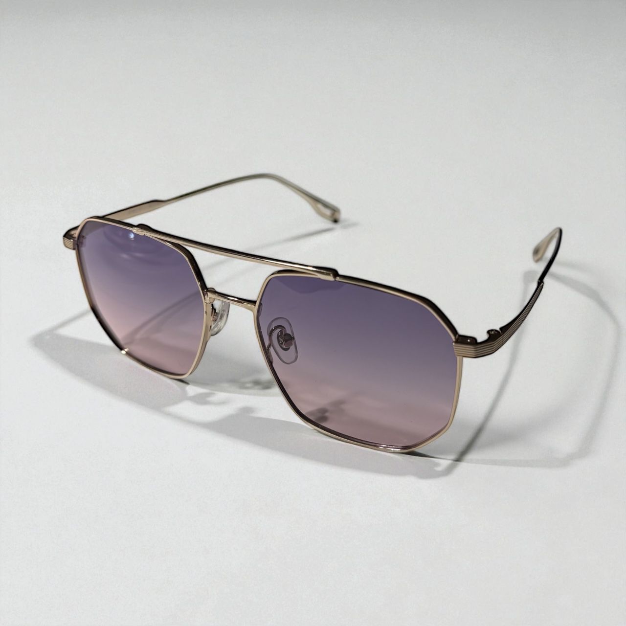 Zonnebril-Enzo Colini-Dames-Goud en paars-Etui en doekje GRATIS