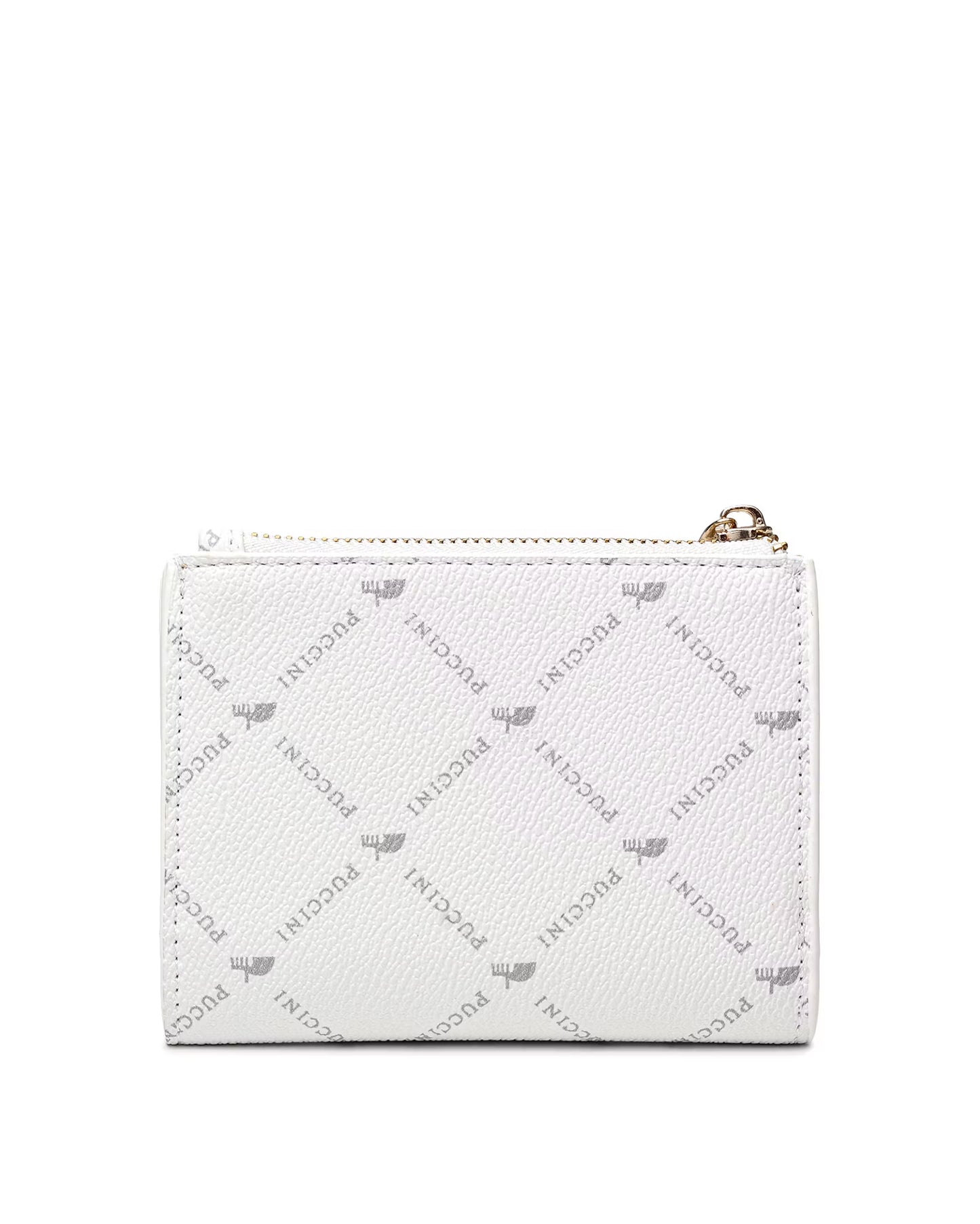Puccini-Kleine damesportemonnee met monogram, wit